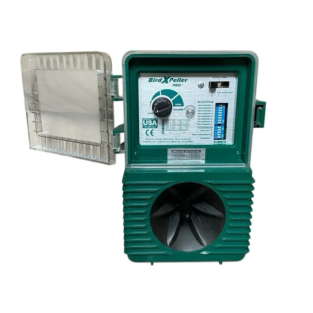 Bird X Peller Pro Electronic Bird Repeller Decoy Device Green WORKS